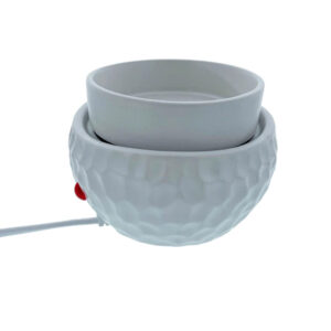Matt White Dimple Electric Wax Warmer
